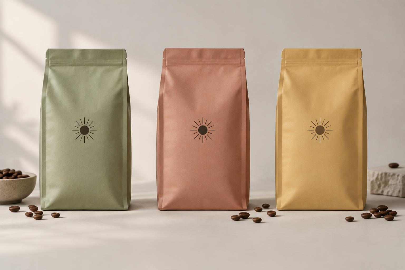 The Daily Ritual coffee in a sage green bag